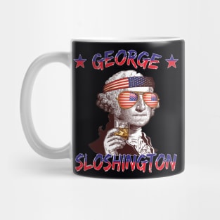 George Sloshington Washington 4th of July Men Funny American Mug